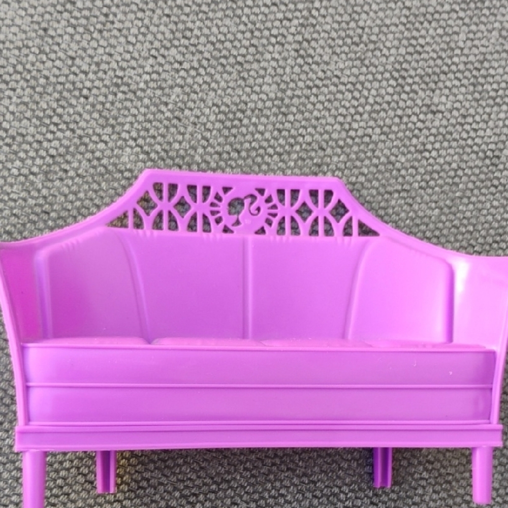 Purple Barbie Sofa with Decorative Back
